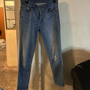 💥GAP Blue Straight Leg Jeans with Subtle Fading
